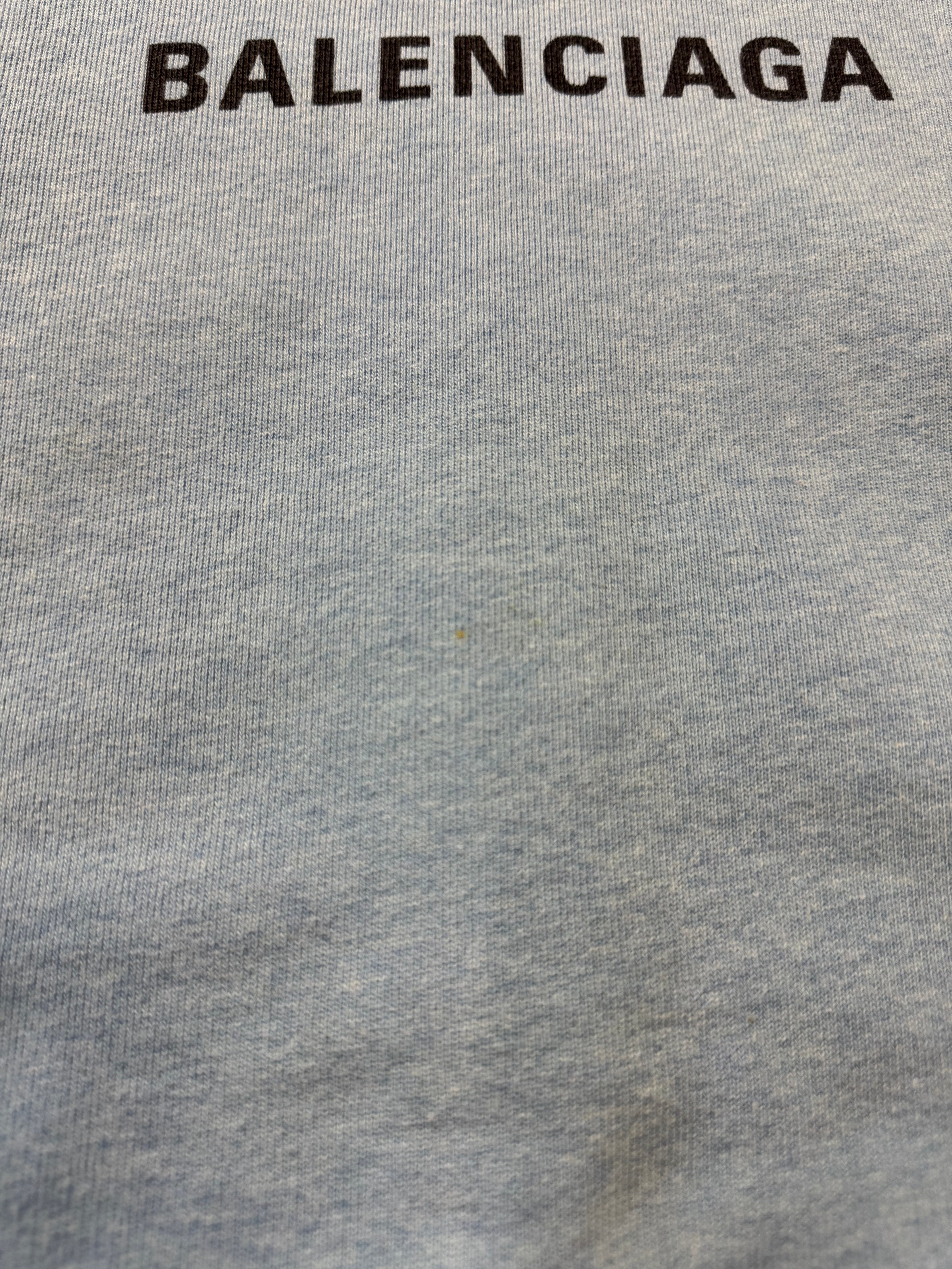 Balenciaga BB Logo Sweatshirt Sky Blue (USED)