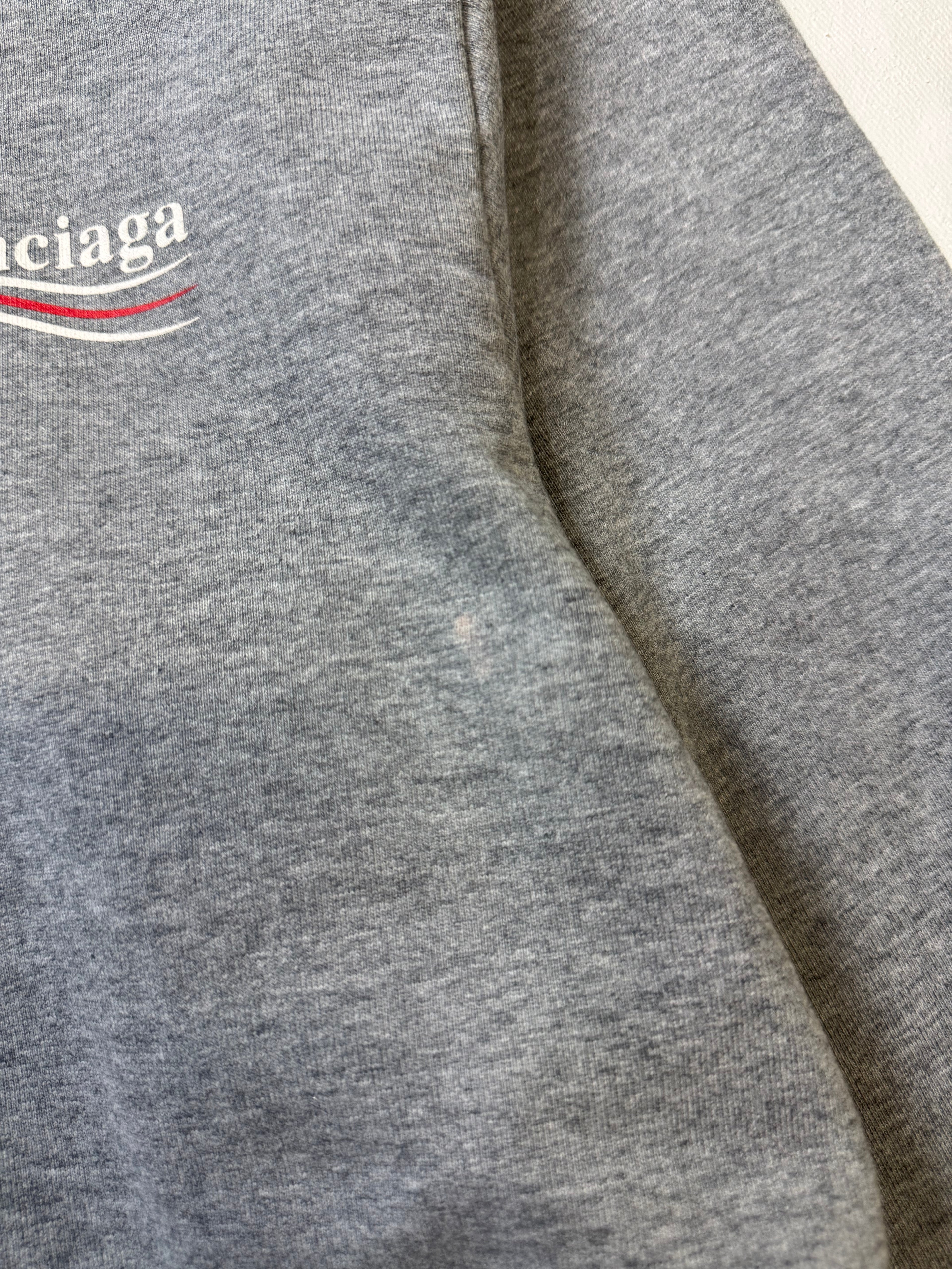 Balenciaga Political Campaign Logo Sweatshirt Grey (USED)