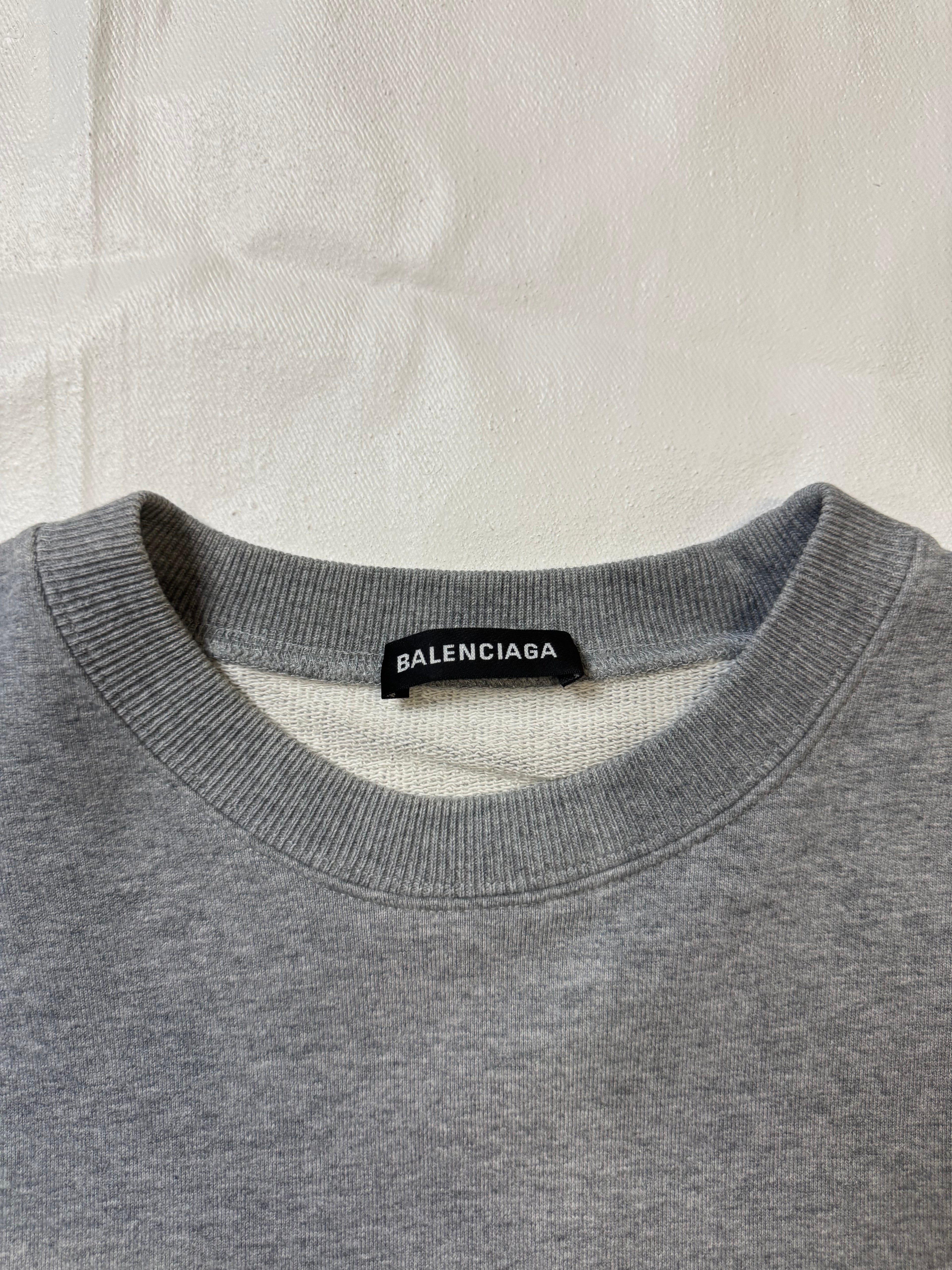 Balenciaga Political Campaign Logo Sweatshirt Grey (USED)