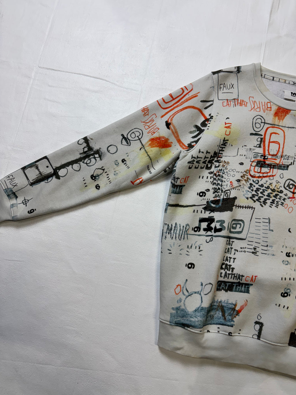 Masion Margiela MM6 Urban Art Print Sweatshirt White (USED)