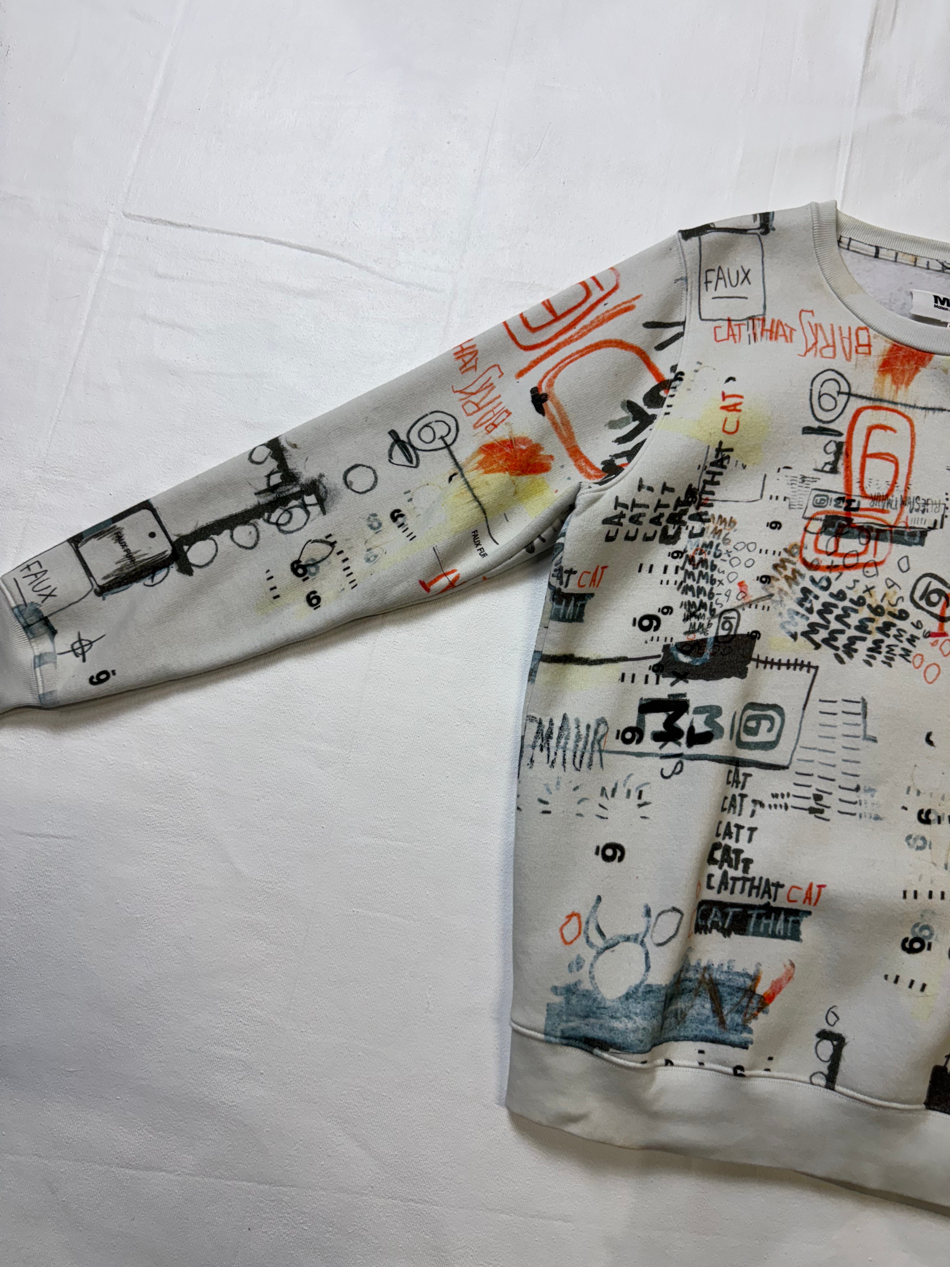 Masion Margiela MM6 Urban Art Print Sweatshirt White (USED)
