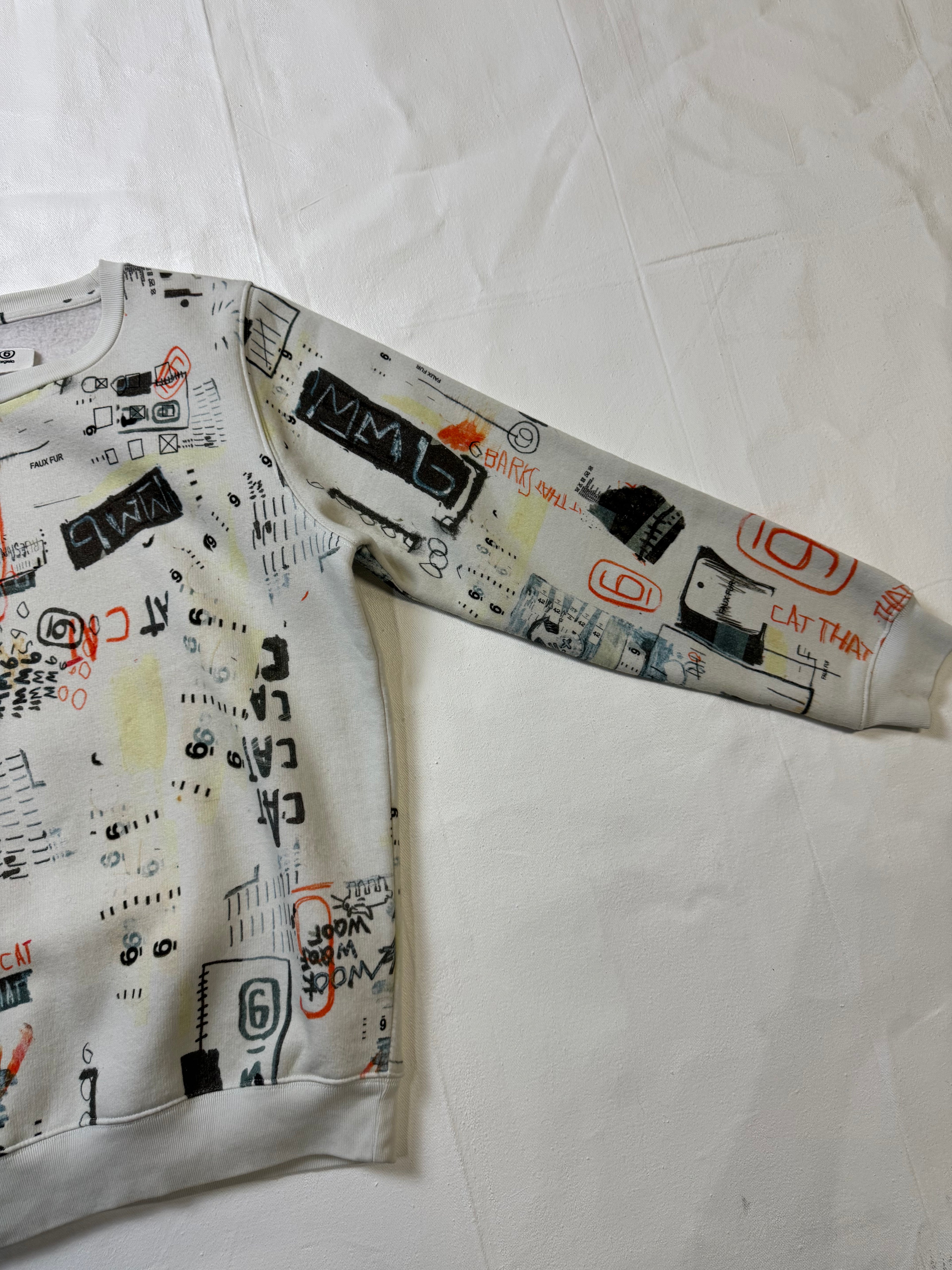 Masion Margiela MM6 Urban Art Print Sweatshirt White (USED)