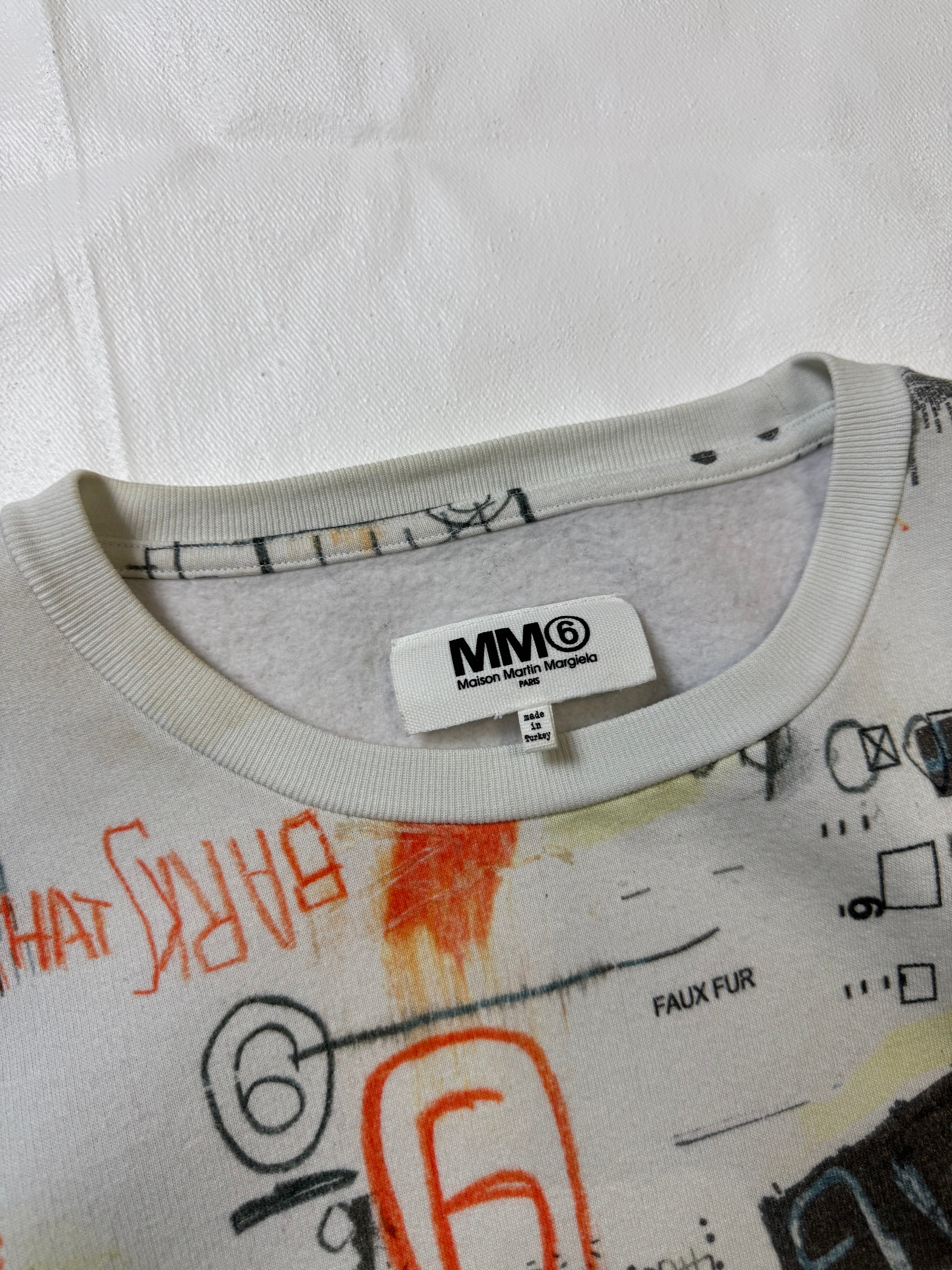 Masion Margiela MM6 Urban Art Print Sweatshirt White (USED)