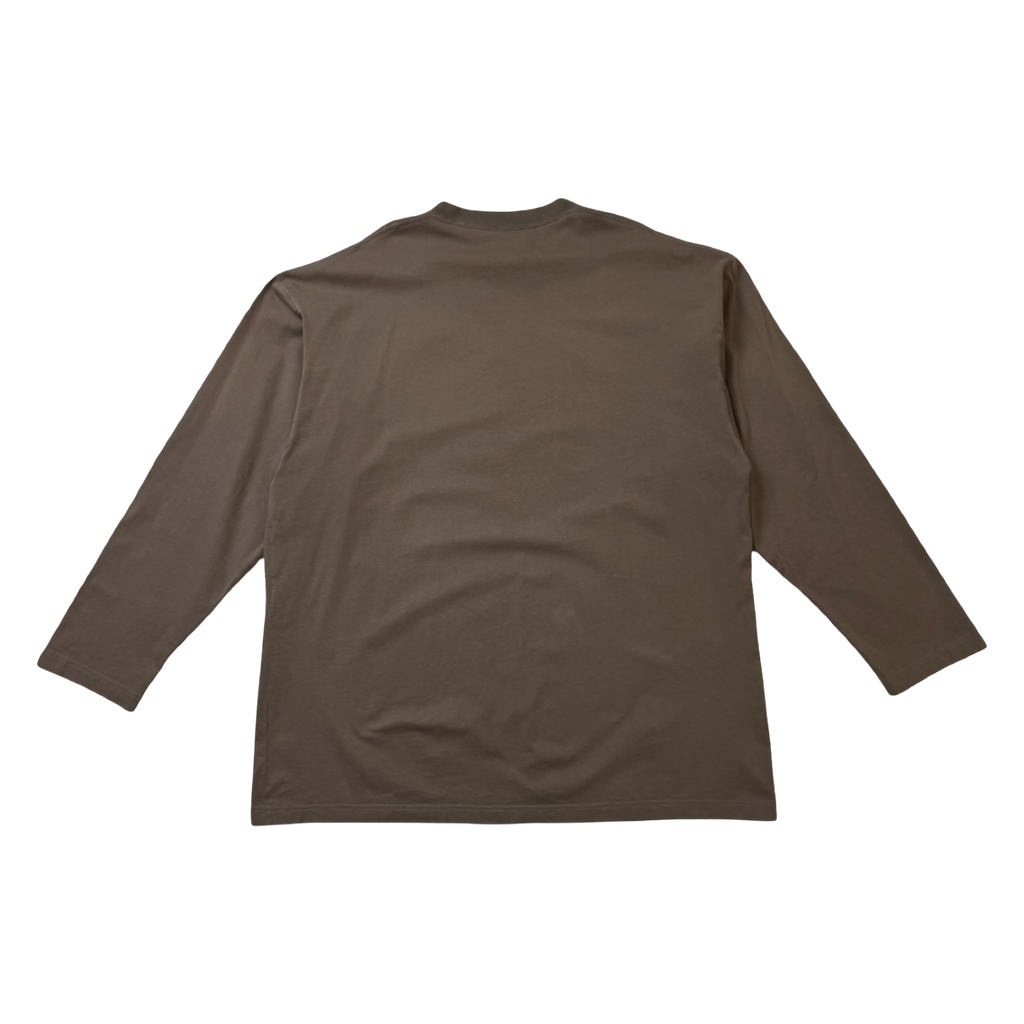 Balenciaga Caps Logo L/S Tee Brown (USED)