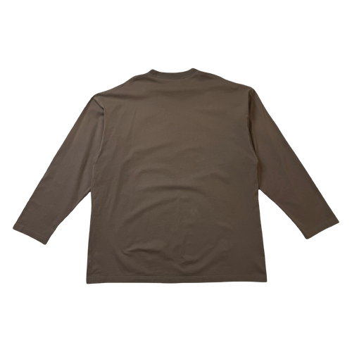 Balenciaga Caps Logo L/S Tee Brown (USED) | Vintage Clothing Store Canada