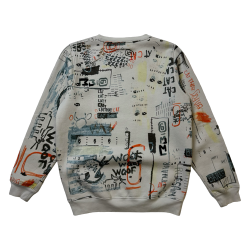Masion Margiela MM6 Urban Art Print Sweatshirt White (USED) | Vintage Clothing Store Canada