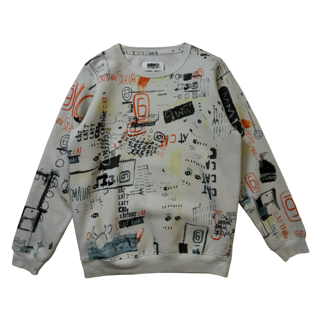 Masion Margiela MM6 Urban Art Print Sweatshirt White (USED)