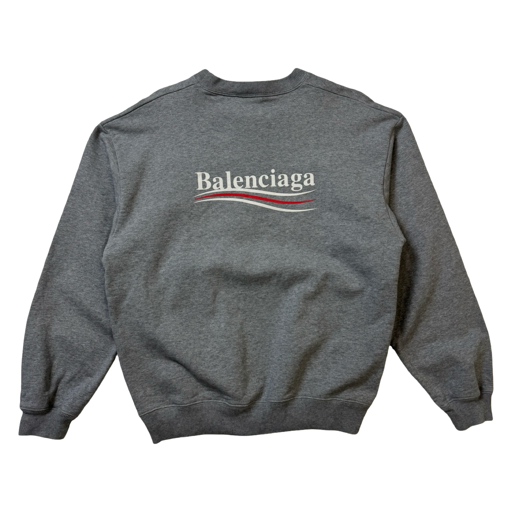 Balenciaga Political Campaign Logo Sweatshirt Grey (USED)