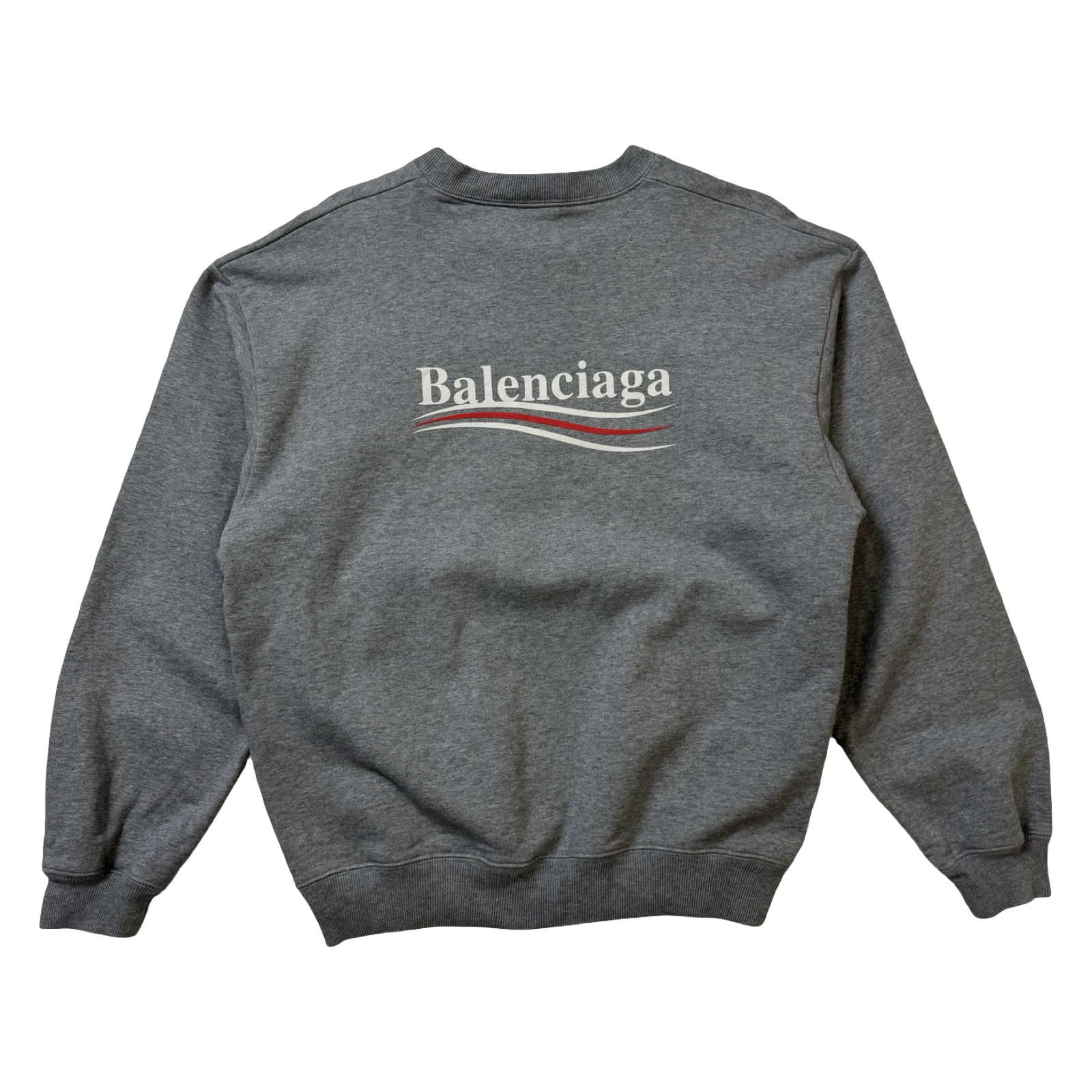 Balenciaga Political Campaign Logo Sweatshirt Grey (USED)