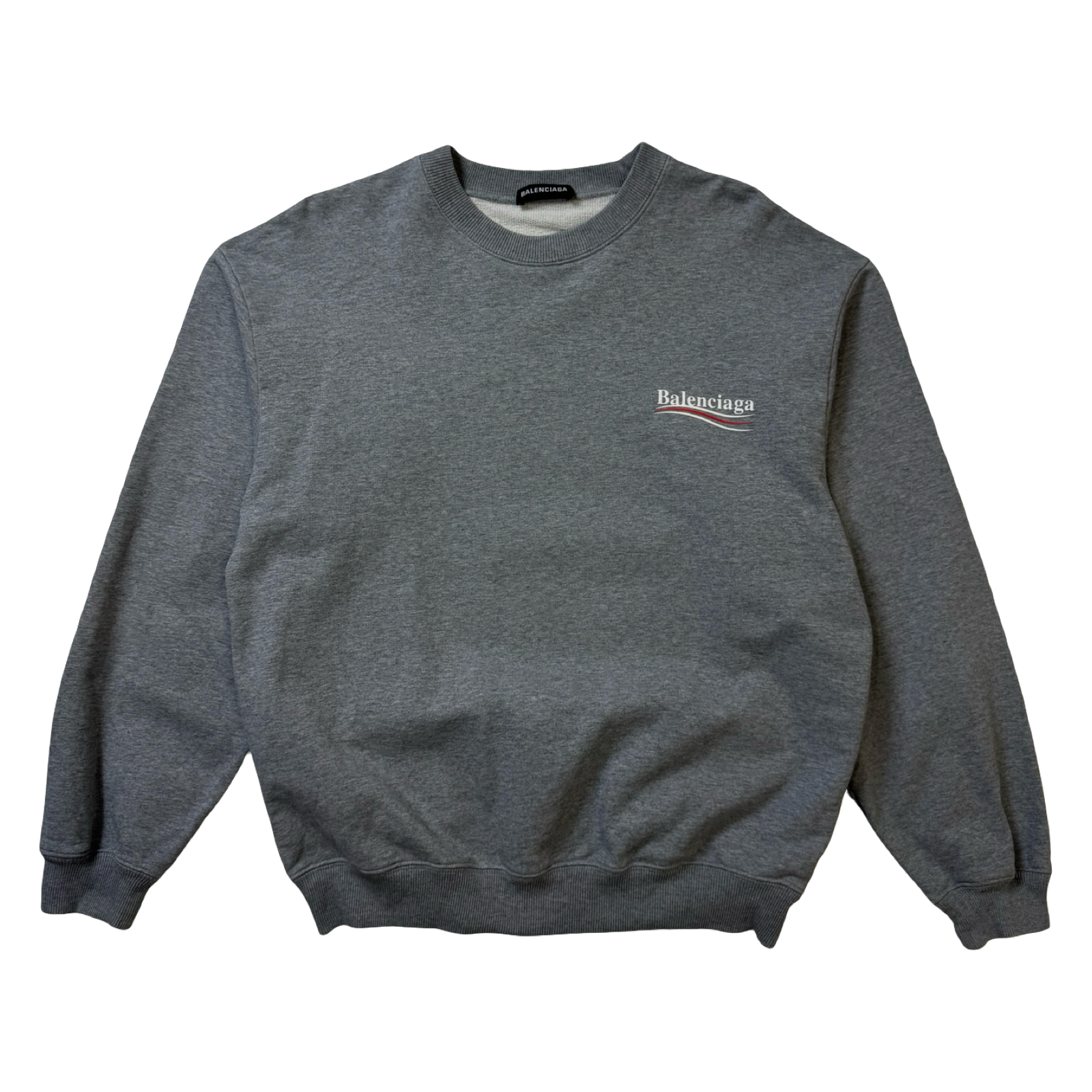Balenciaga Political Campaign Logo Sweatshirt Grey (USED)