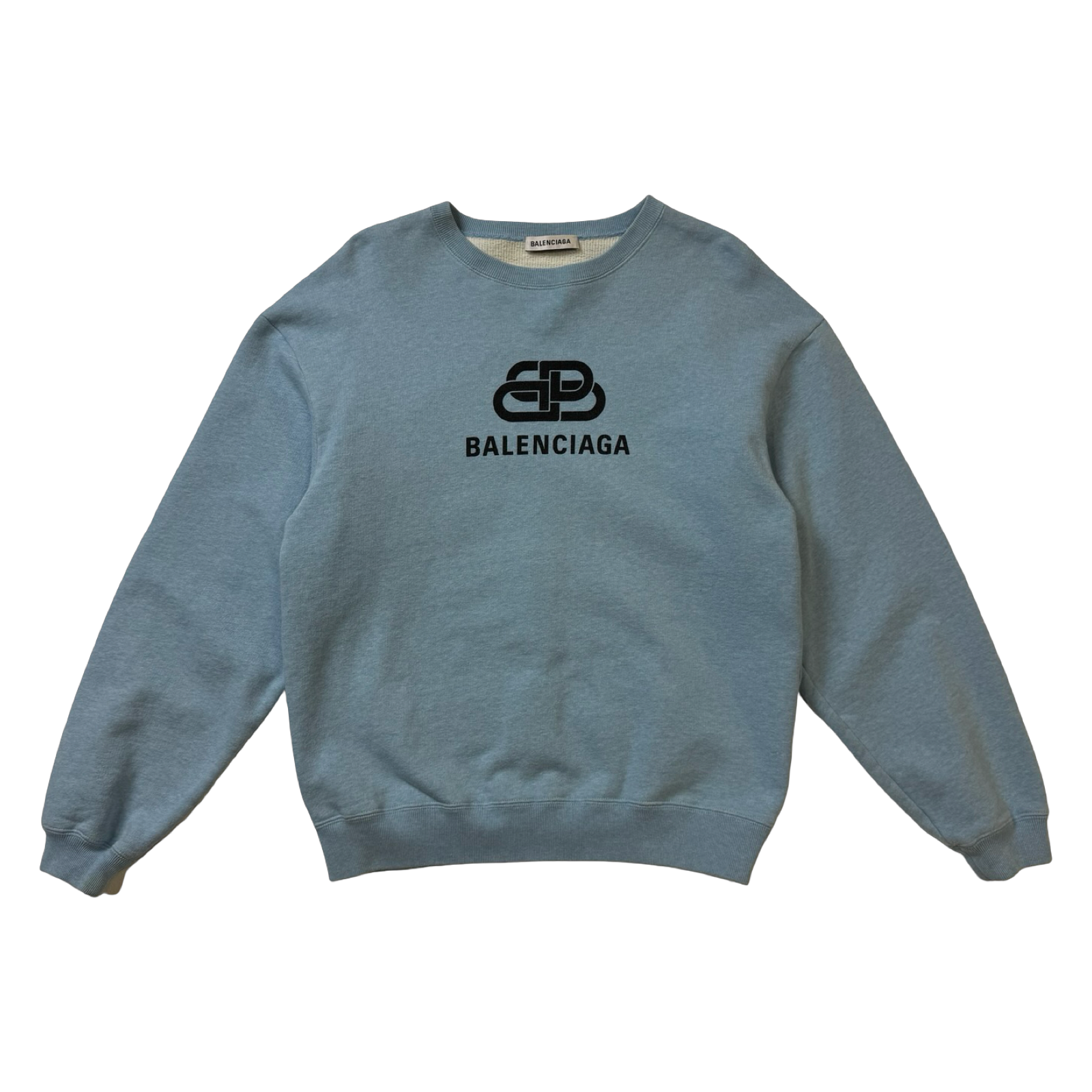 Balenciaga BB Logo Sweatshirt Sky Blue (USED)