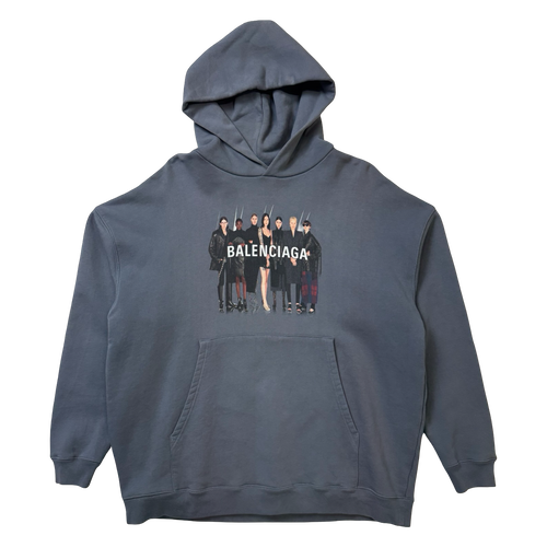 Balenciaga Top Model Hoodie Grey (USED) | Vintage Clothing Store Canada