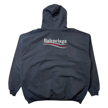 Balenciaga Political Campaign Hoodie Grey (USED)