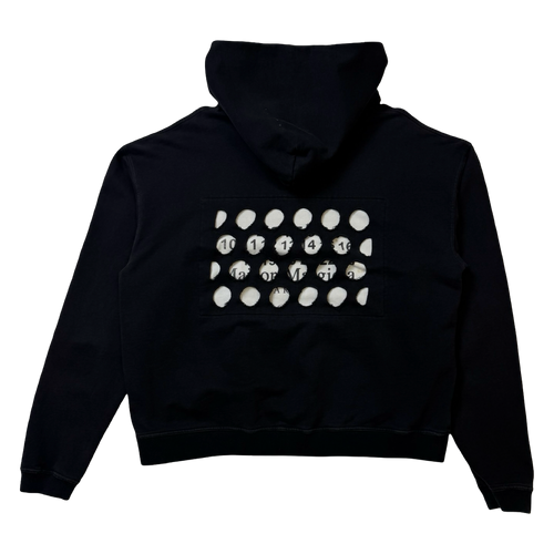 Maison Margiela Hole Numbers Hoodie Black (USED) | Vintage Clothing Store Canada