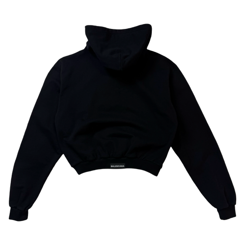 Balenciaga Unifit Cropped Zip Up Sweater Black (USED) | Vintage Clothing Store Canada