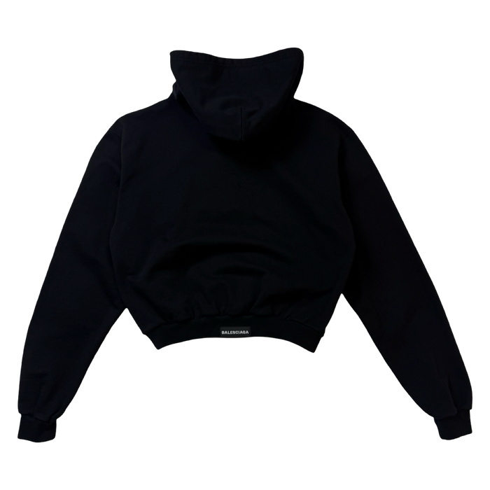 Balenciaga Unifit Cropped Zip Up Sweater Black (USED) | Vitnage Clothing Store Canada