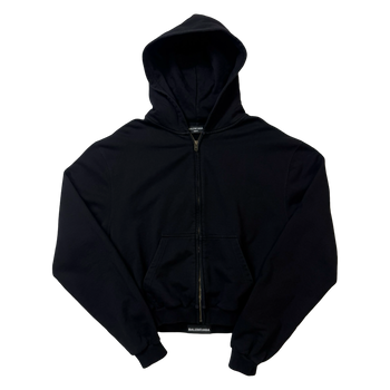 Balenciaga Unifit Cropped Zip Up Sweater Black (USED)