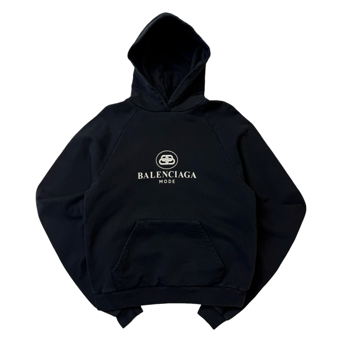 Balenciaga BB Mode Hoodie Black (USED) | Vitnage Clothing Store Canada