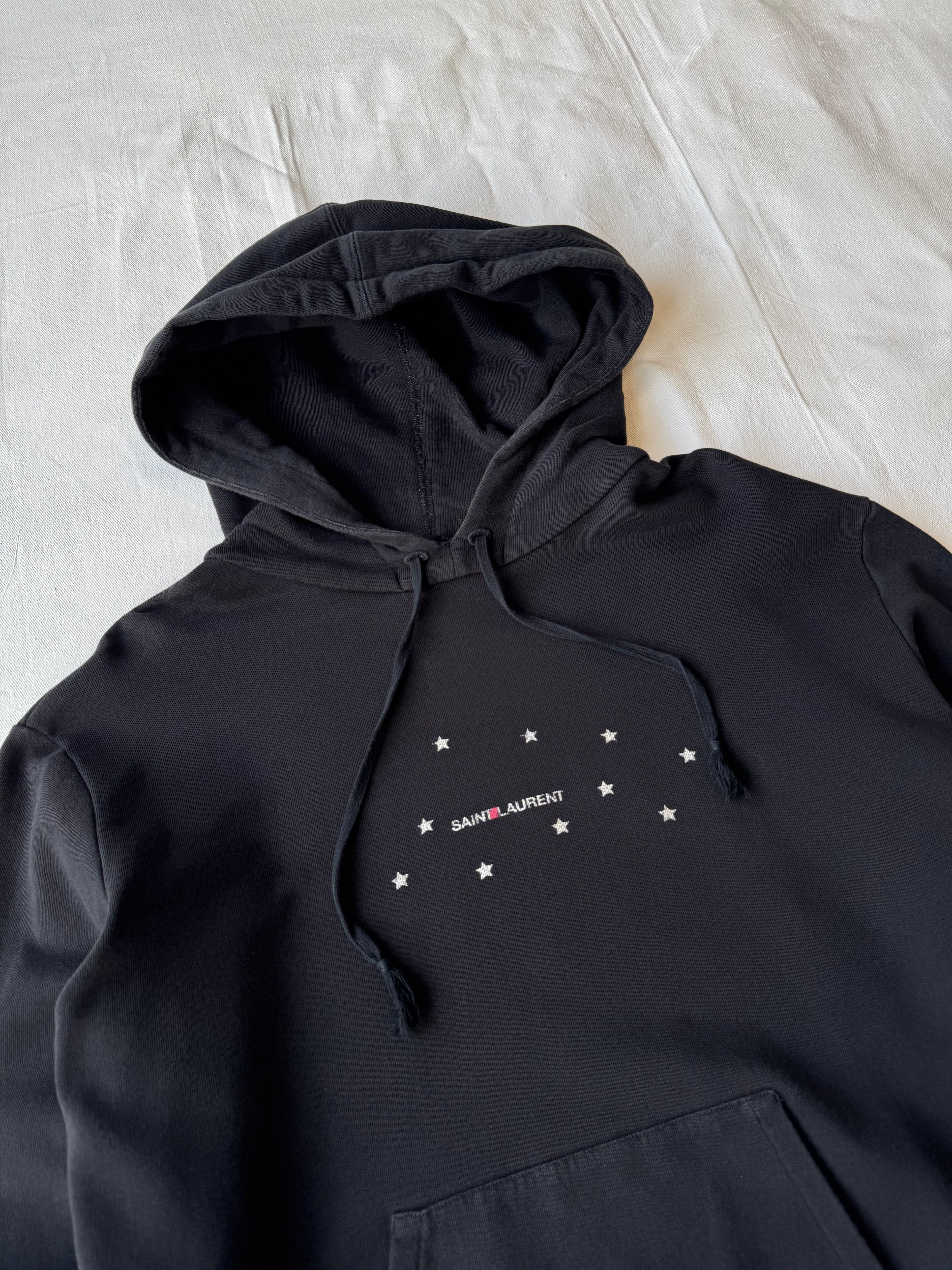 Saint Laurent Stars Logo Hoodie Black (USED)