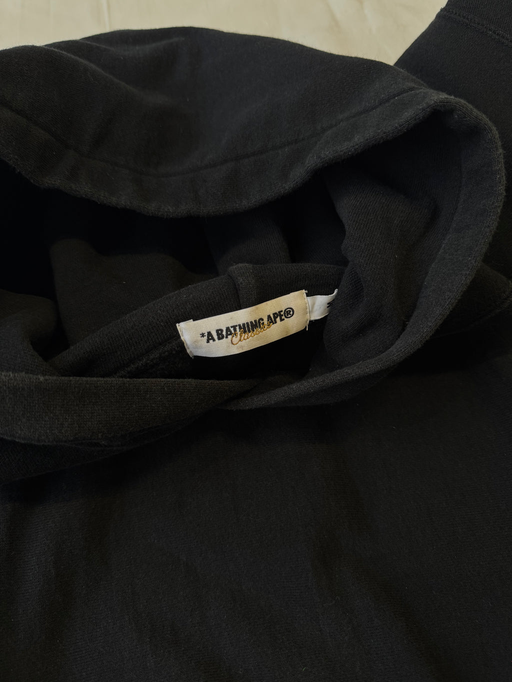 BAPE College Flame Pocket Zip Hoodie Black (USED)