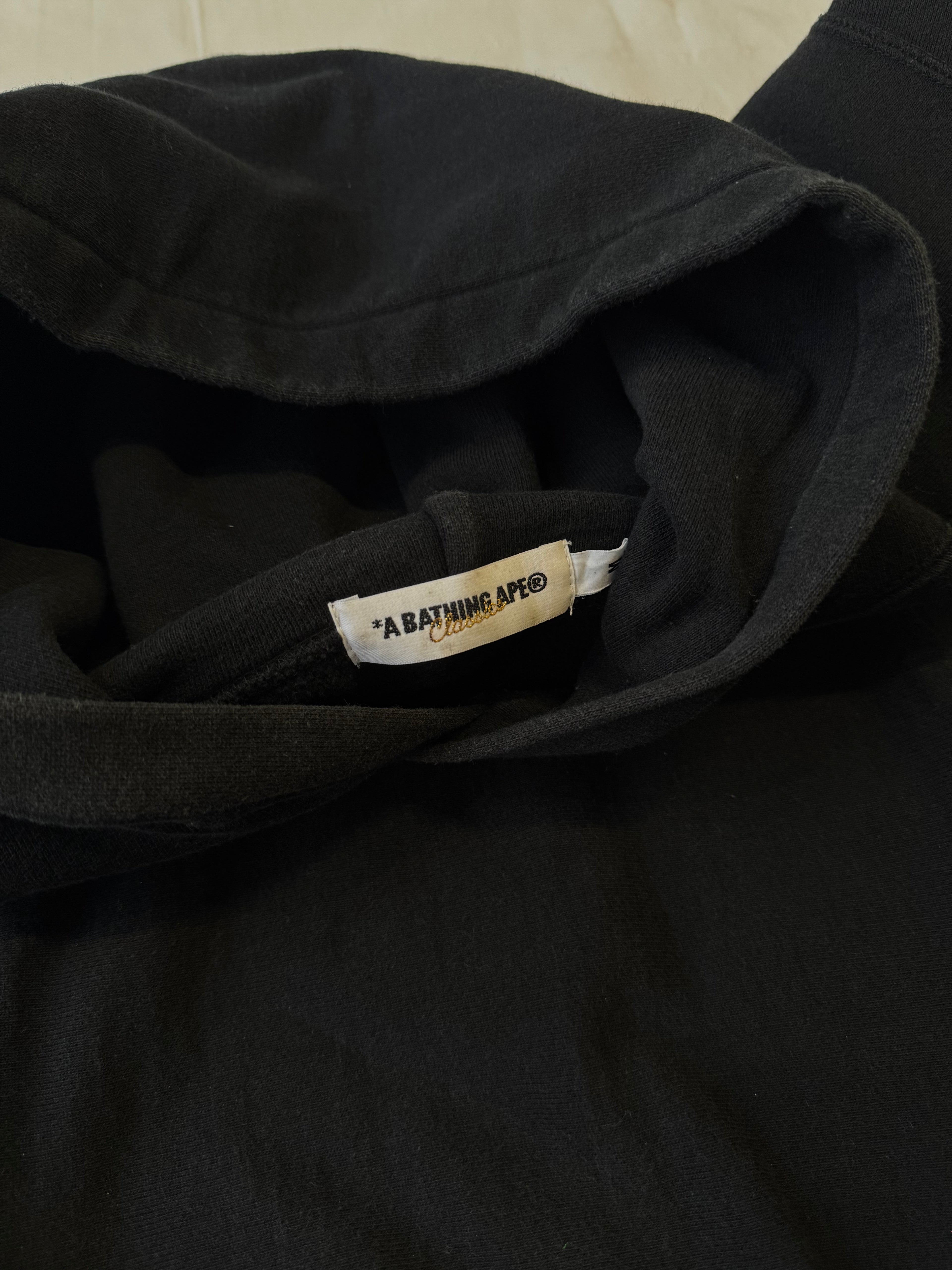 BAPE College Flame Pocket Zip Hoodie Black (USED)