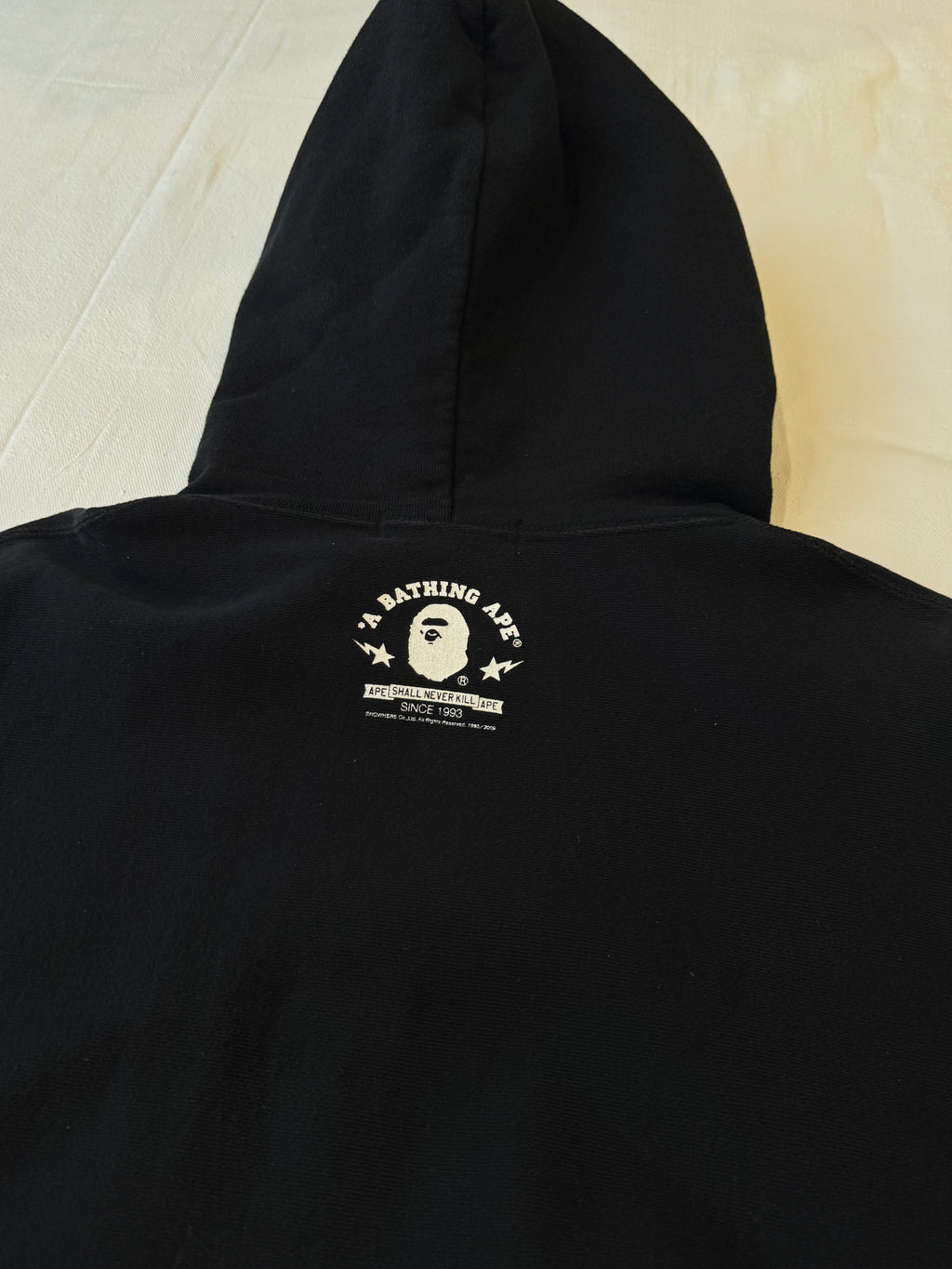 BAPE College Flame Pocket Zip Hoodie Black (USED)
