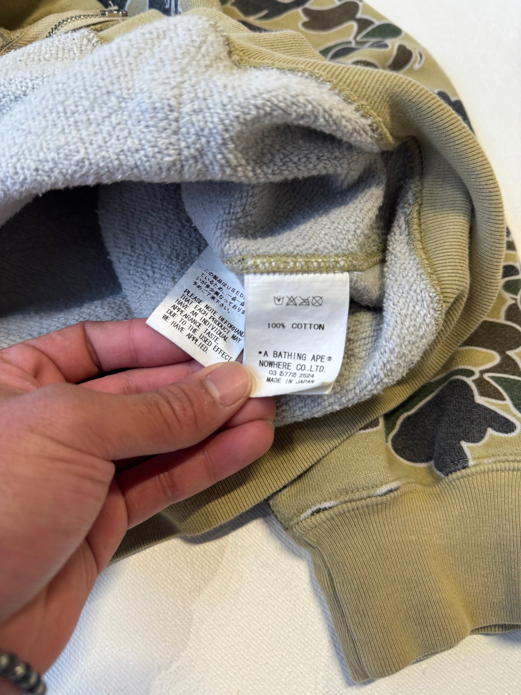 Bape Sta OG Full Zip Up Hoodie Yellow/Green Camo