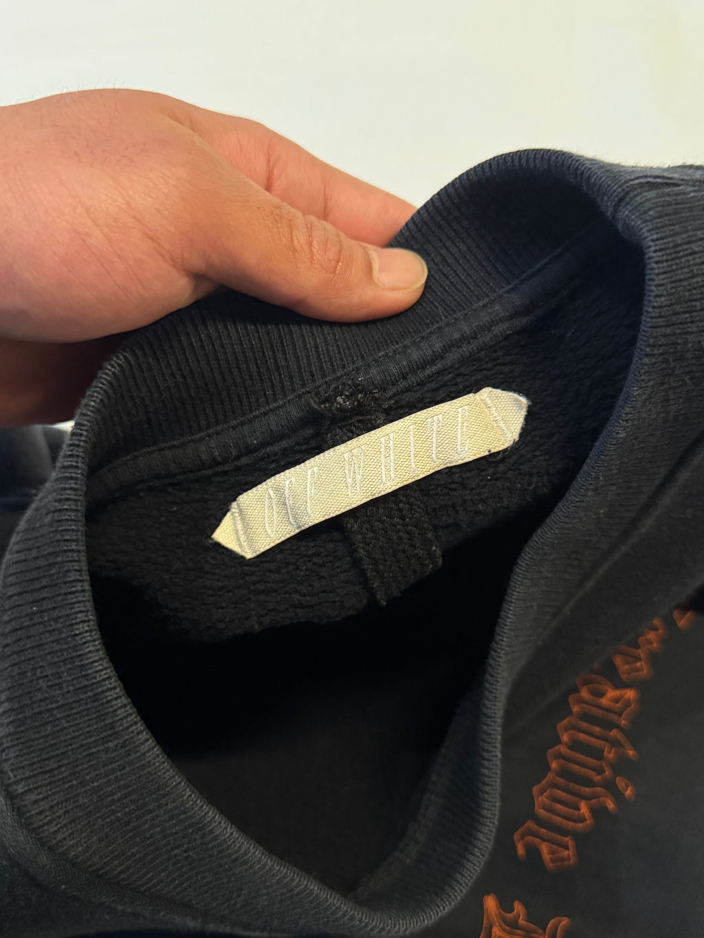 Off-White x Vlone Every Living Creature Dies Alone Sweatshirt Black (USED)