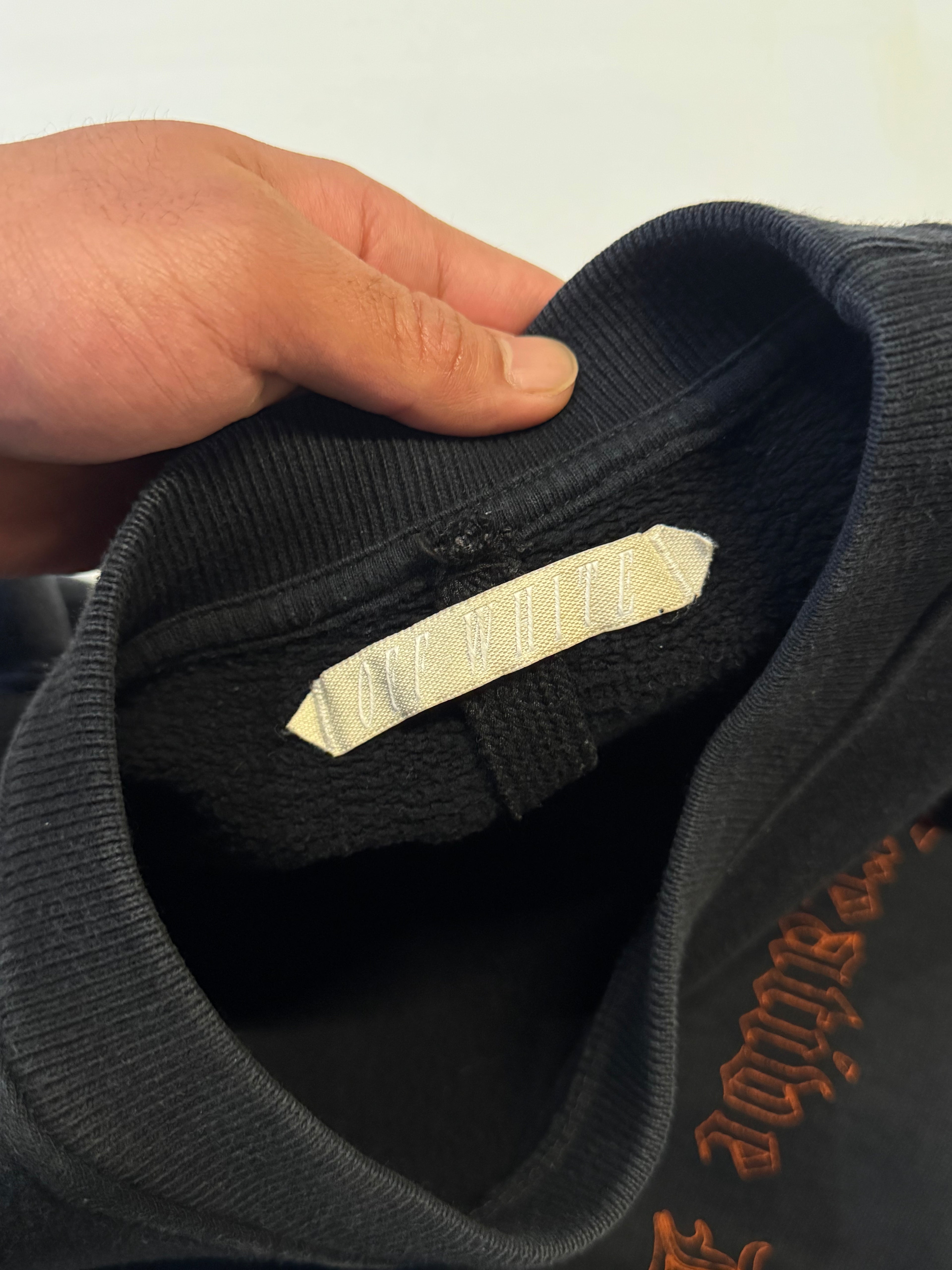 Off-White x Vlone Every Living Creature Dies Alone Sweatshirt Black (USED)
