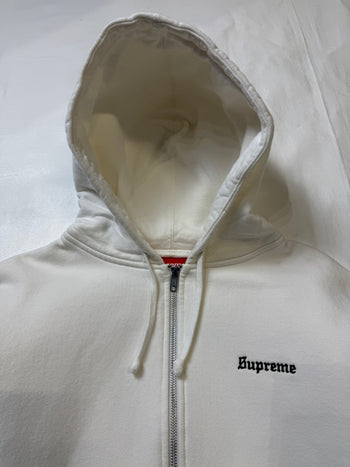 Supreme 666 Zip Up Sweater White (USED)