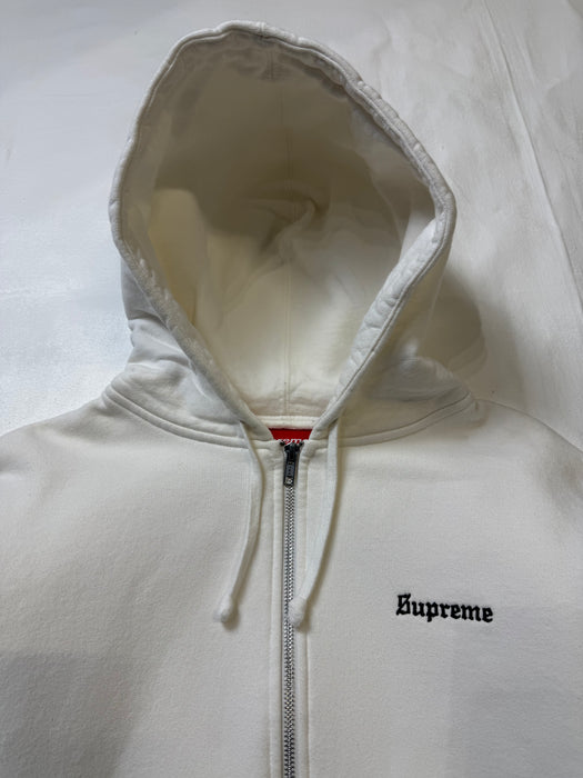 Supreme 666 Zip Up Sweater White (USED) | Vitnage Clothing Store Canada