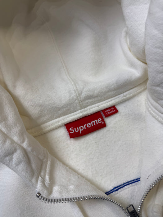Supreme 666 Zip Up Sweater White (USED) | Vitnage Clothing Store Canada