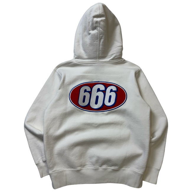 Supreme 666 Zip Up Sweater White (USED)