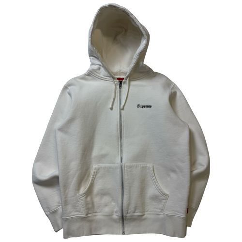 Supreme 666 Zip Up Sweater White (USED) | Vintage Clothing Store Canada