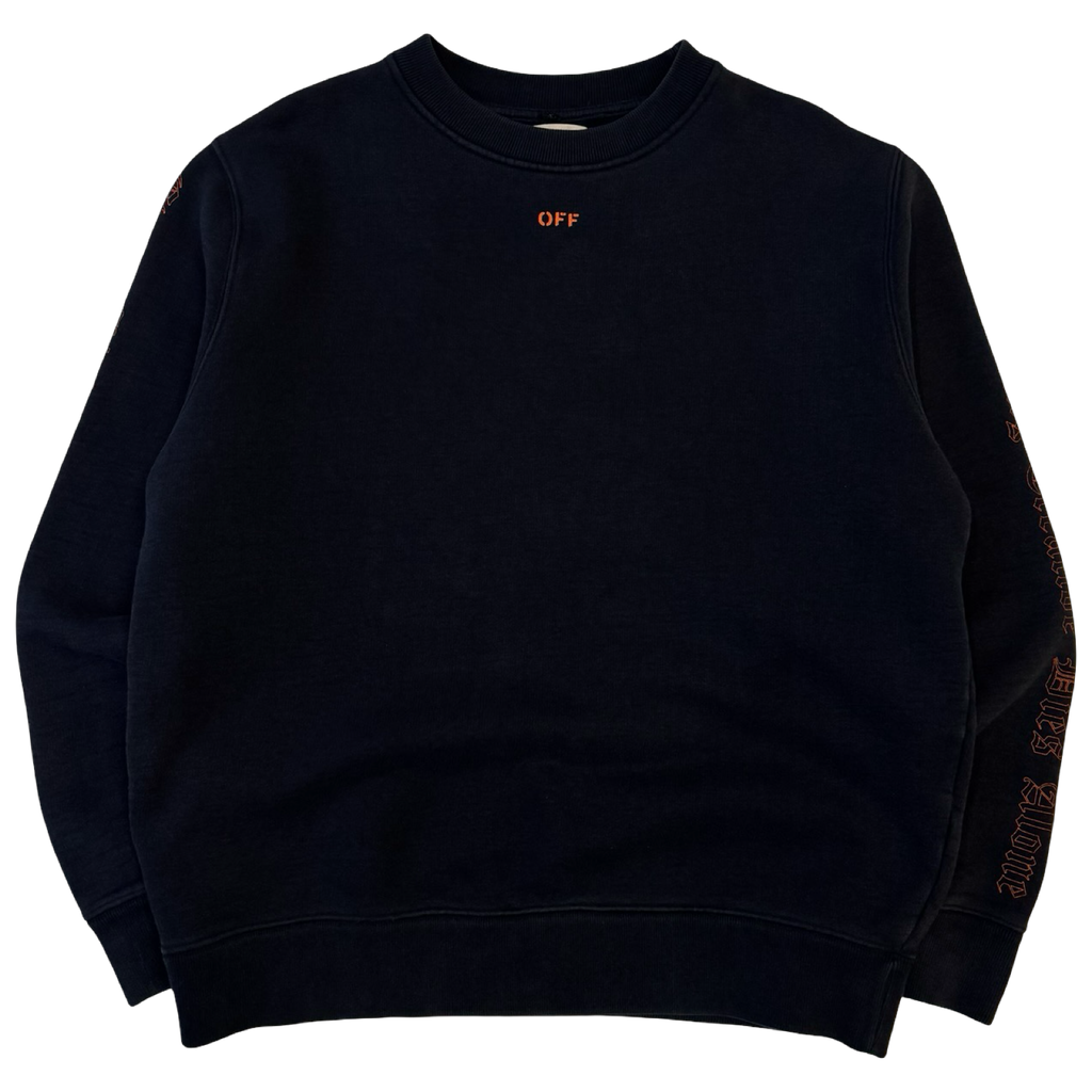 Off-White x Vlone Every Living Creature Dies Alone Sweatshirt Black (USED)