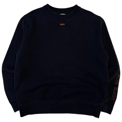 Off-White x Vlone Every Living Creature Dies Alone Sweatshirt Black (USED) | Vintage Clothing Store Canada