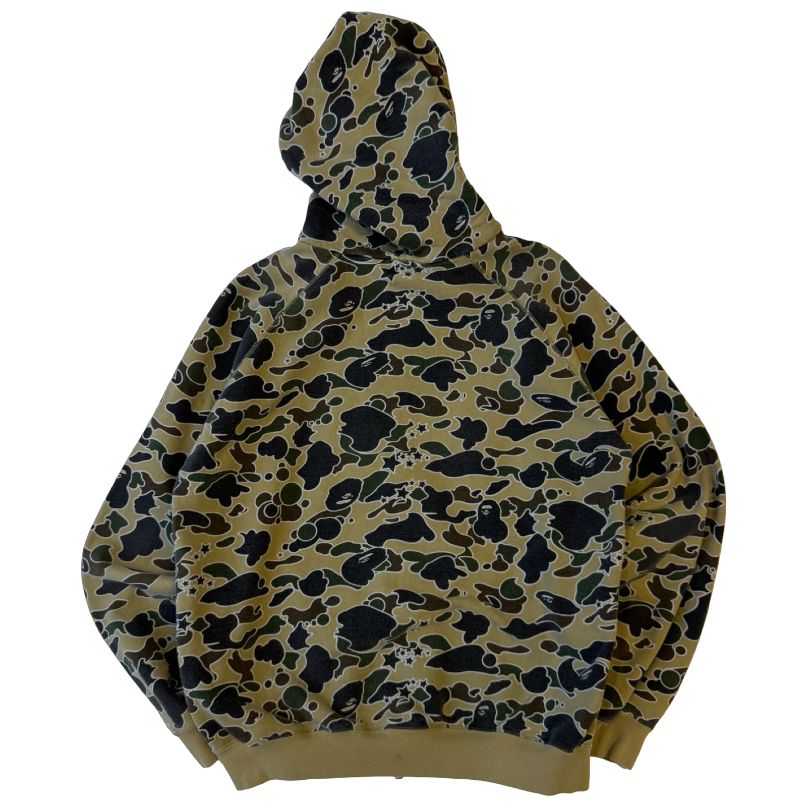 Bape Sta OG Full Zip Up Hoodie Yellow/Green Camo