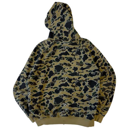 Bape Sta OG Full Zip Up Hoodie Yellow/Green Camo | Vintage Clothing Store Canada