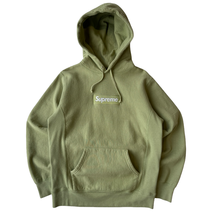 Supreme Box Logo Hoodie Sage (USED) | Vitnage Clothing Store Canada