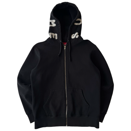 Supreme Bone Zip Up Sweater Black (USED) | Vintage Clothing Store Canada