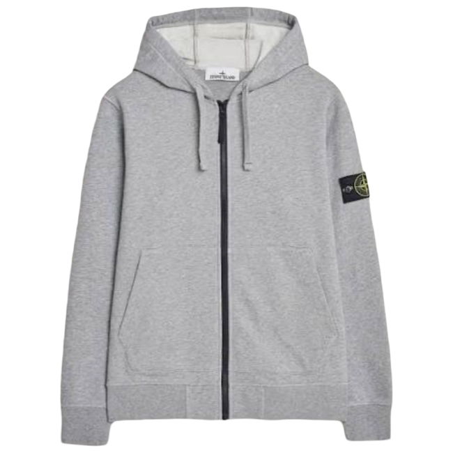 Stone Island Full Zip Up Sweater Grey