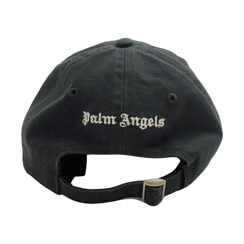 Palm Angels Jacquard Flames Logo Cap Black (USED) | Vintage Clothing Store Canada