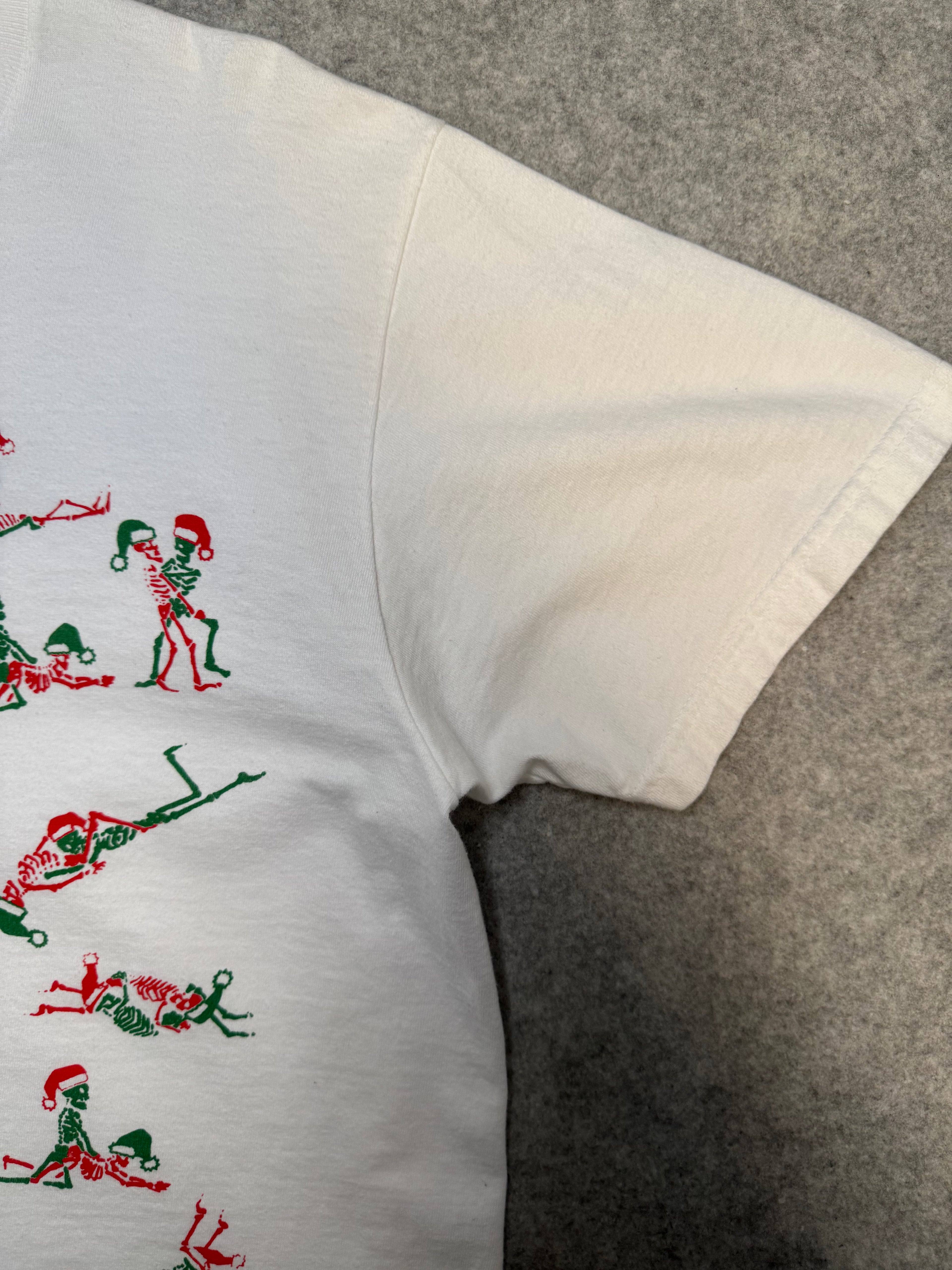 Supreme Christmas Skeleton Tee White (USED)