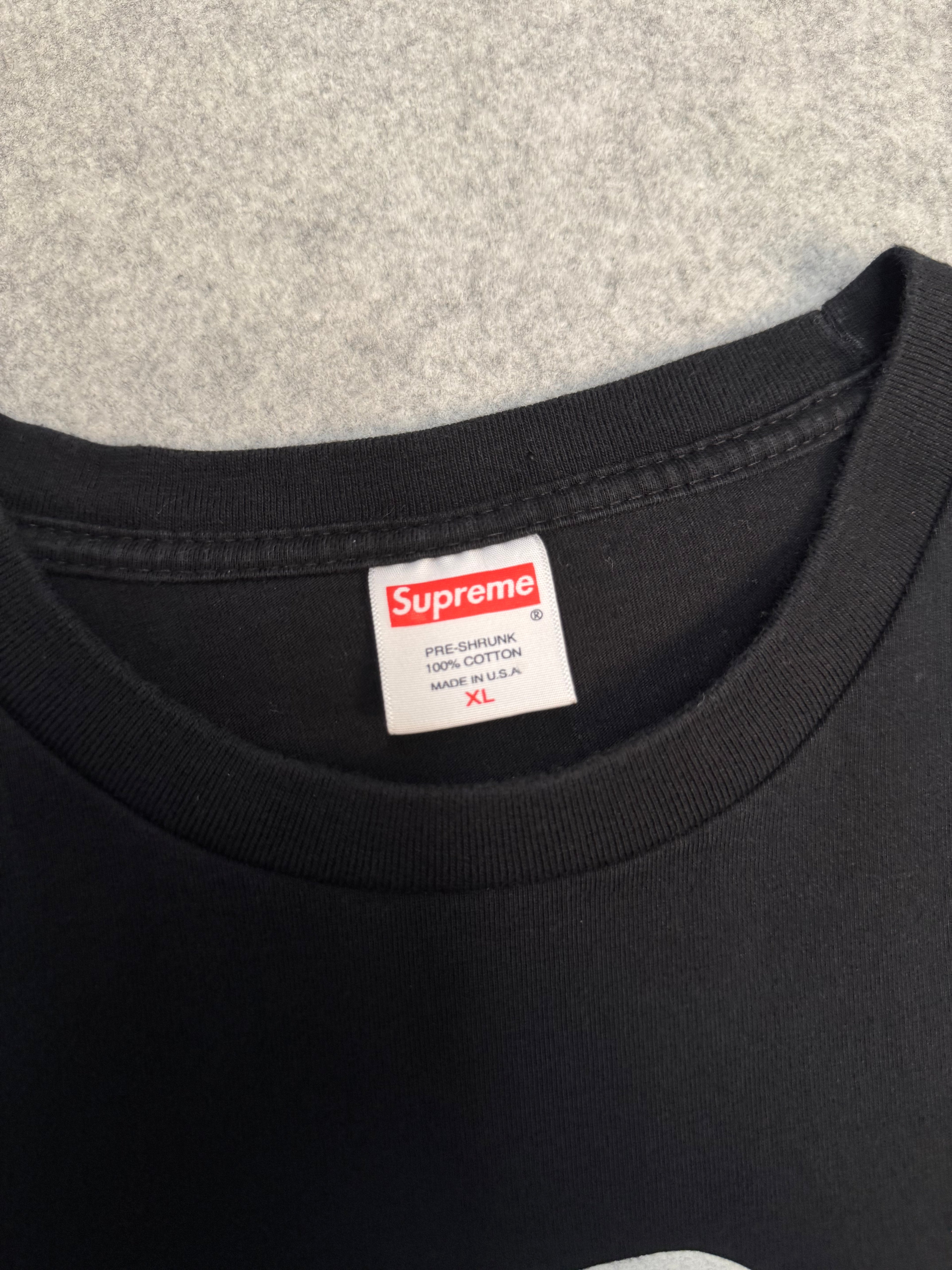 Supreme X Neighborhood Box Logo Pirate Skull Tee Black (USED)