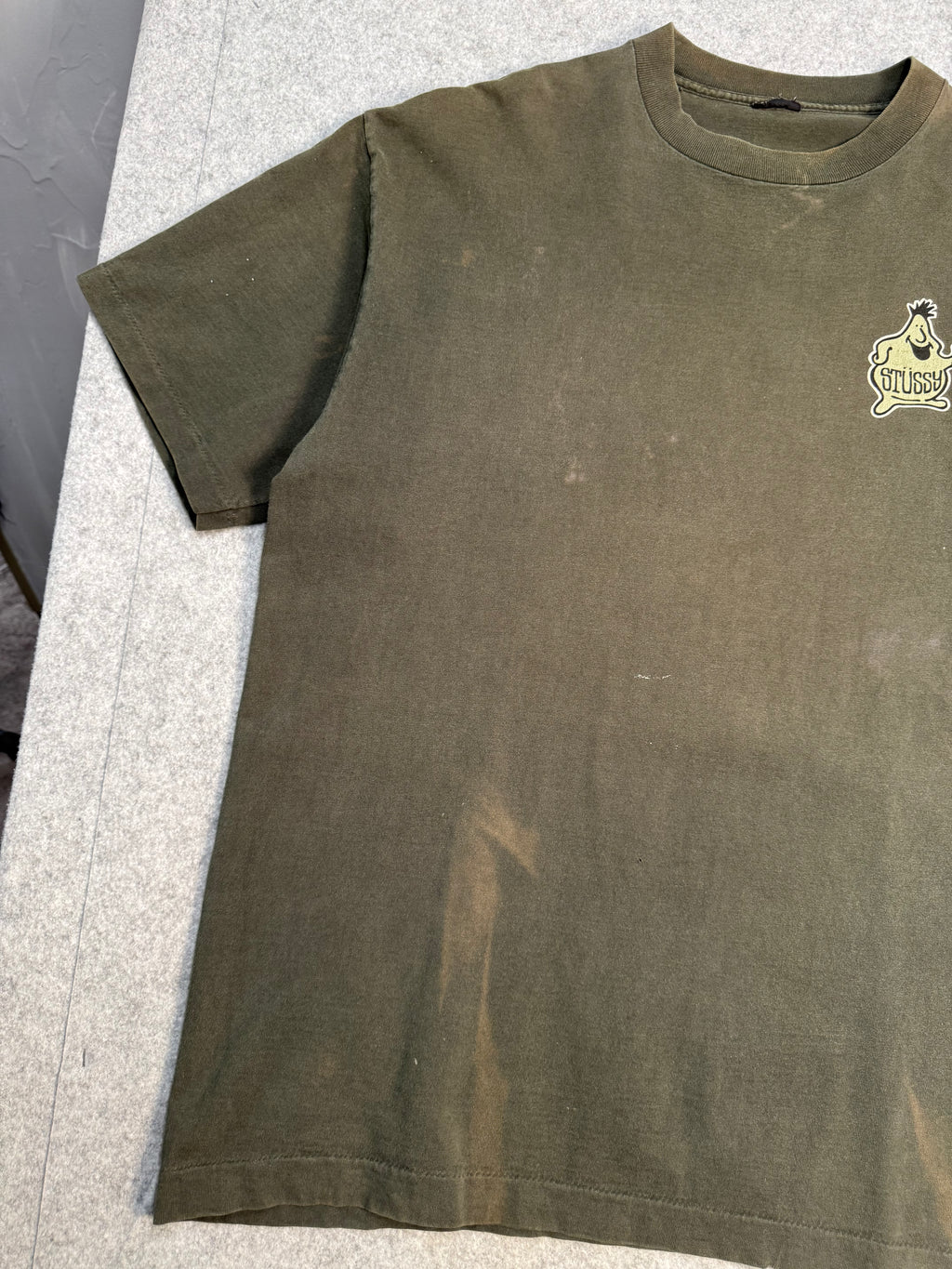 Vintage Stussy Flubber Tee Olive (USED)