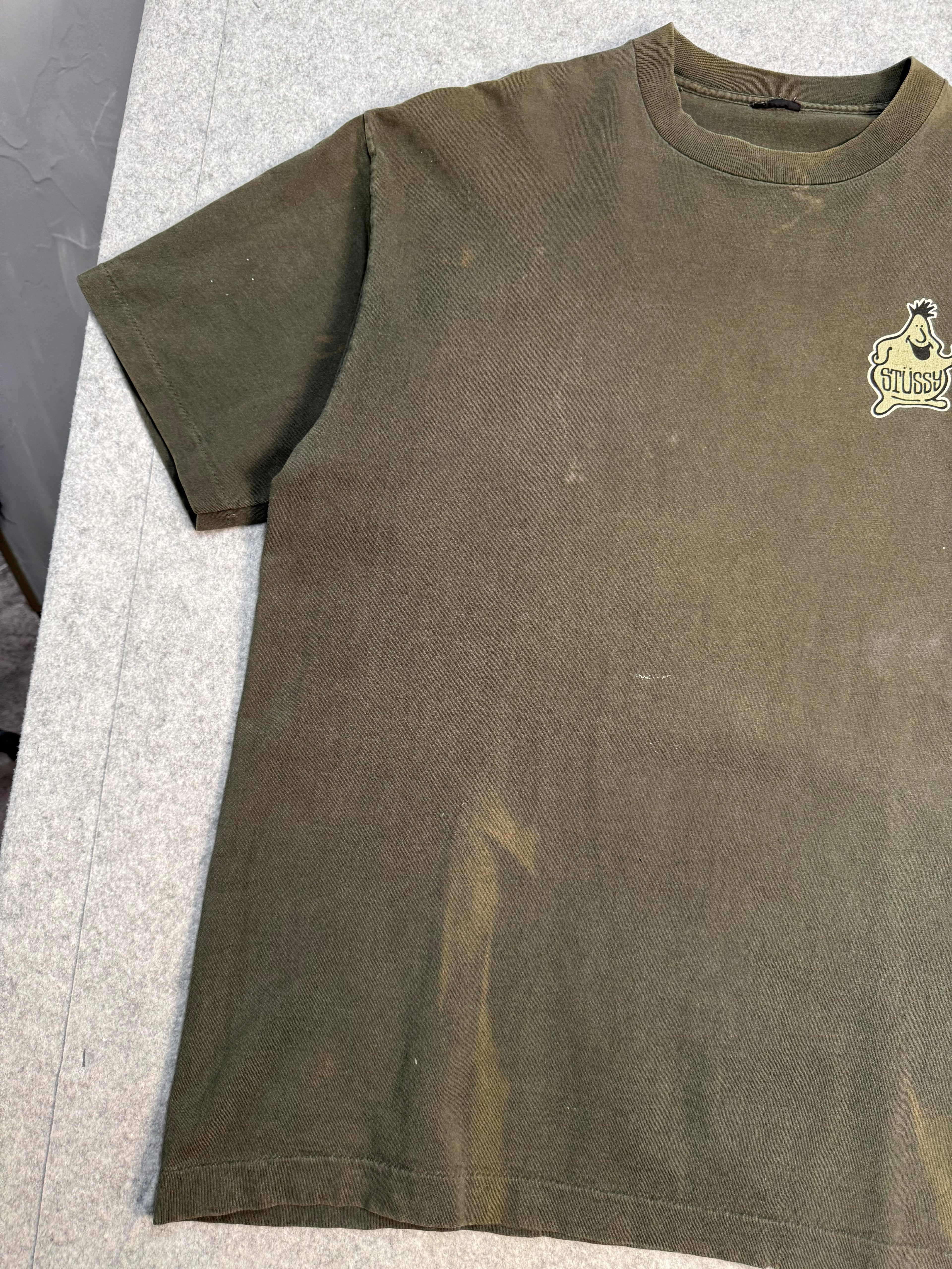 Vintage Stussy Flubber Tee Olive (USED)