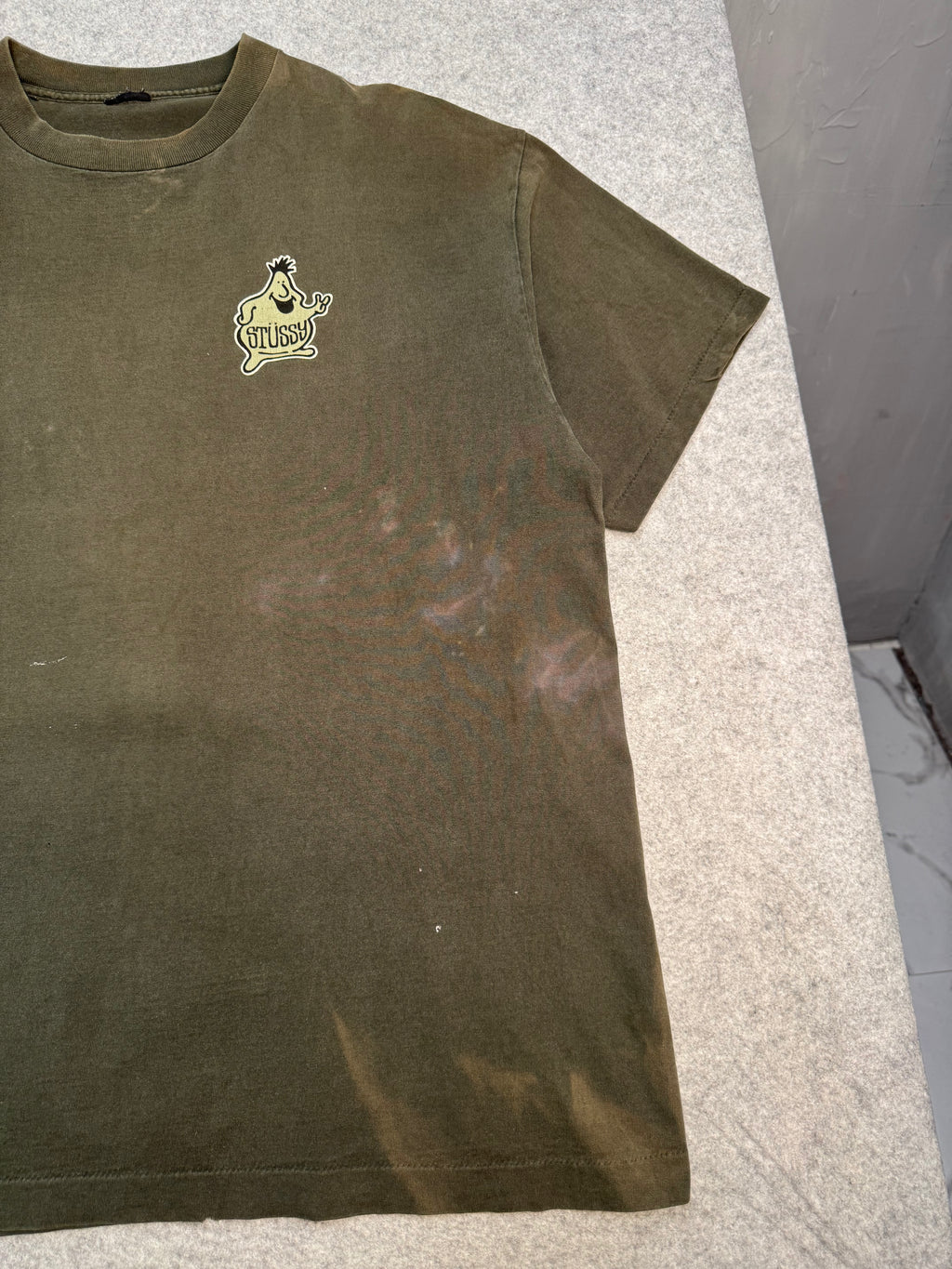 Vintage Stussy Flubber Tee Olive (USED)