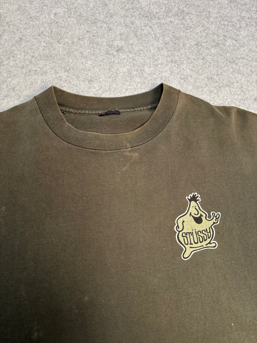 Vintage Stussy Flubber Tee Olive (USED)