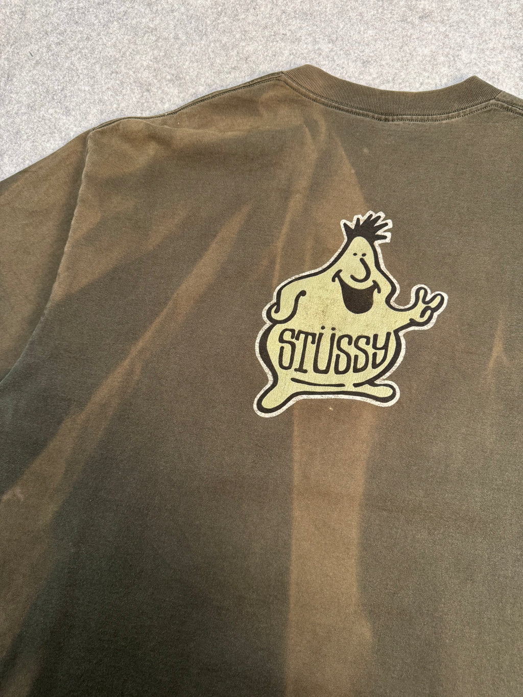 Vintage Stussy Flubber Tee Olive (USED)
