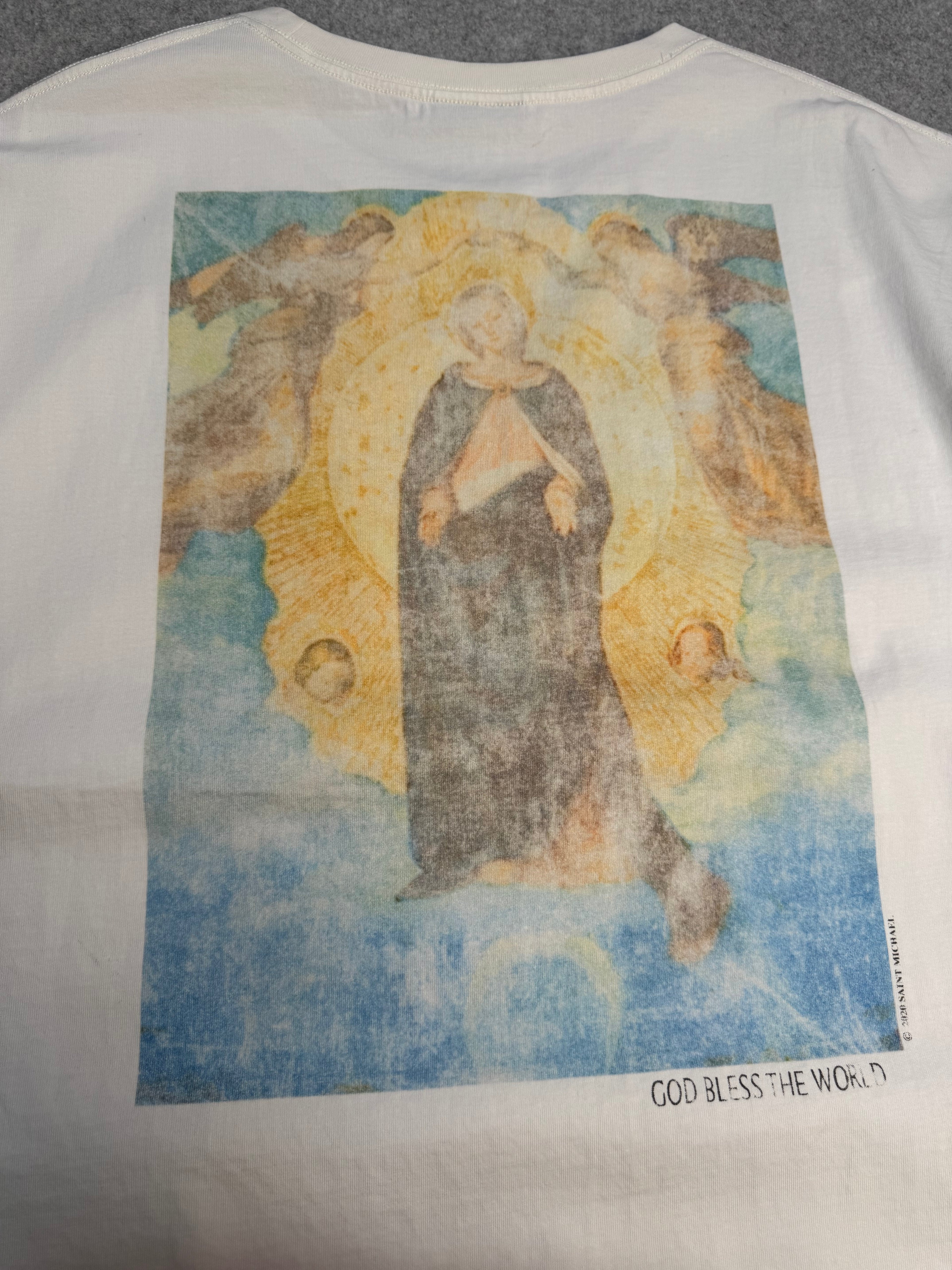 Saint Micheal Jesus Christ Memorial Tee White (USED)
